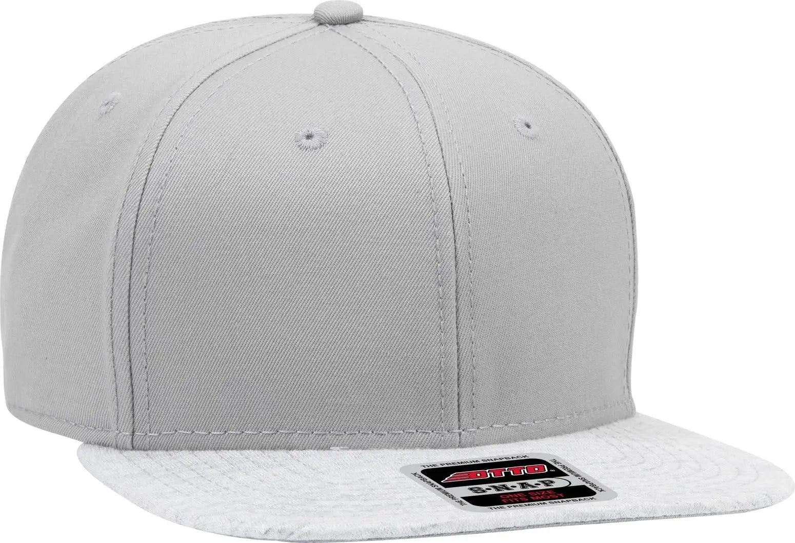 Otto 148-1218 ?Otto Snap’ 6 Panel Mid Profile Snapback Cap - Heath.gry/gry - 1/2’’ - 7 5/8’’