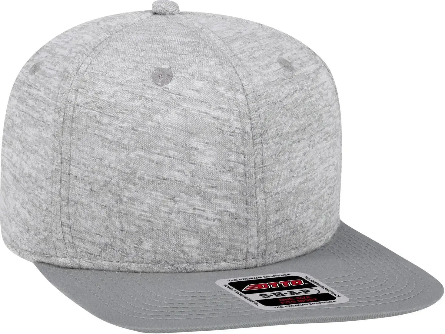 Otto 148-1218 ?Otto Snap’ 6 Panel Mid Profile Snapback Cap - Gry/h. Gry - 1/2’’ - 7 5/8’’