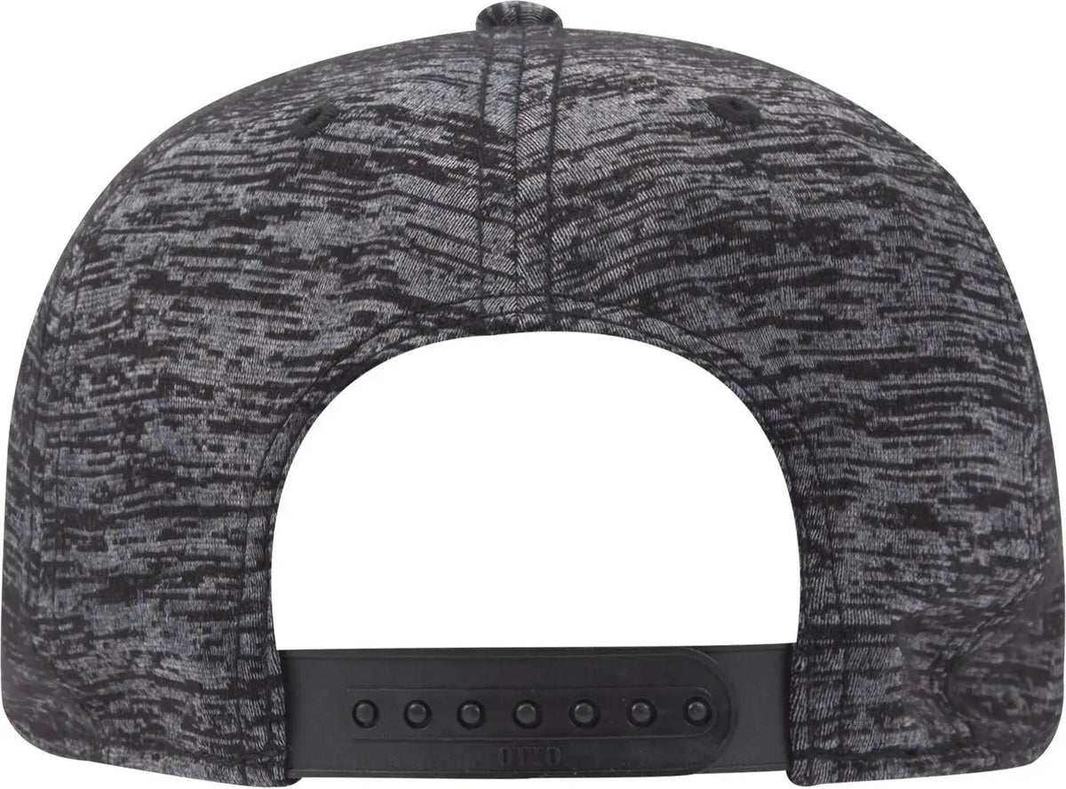 Otto 148-1218 ?Otto Snap’ 6 Panel Mid Profile Snapback Cap - Heath. Black - 1/2’’ - 7 5/8’’
