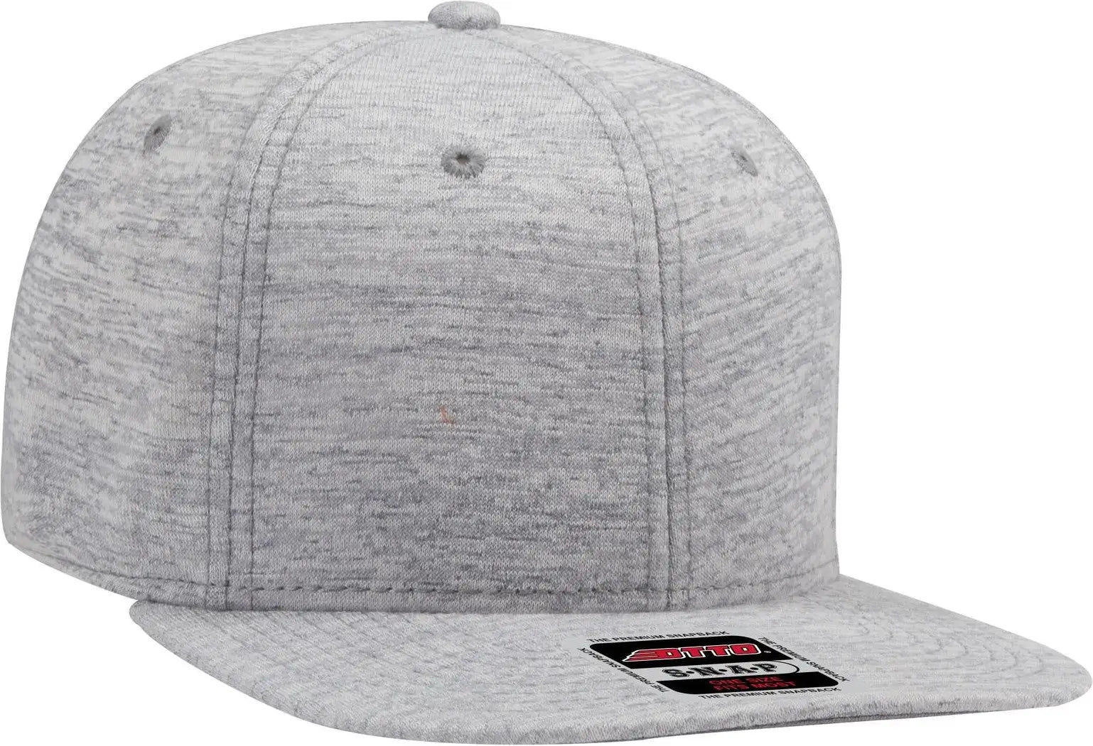 Otto 148-1218 ?Otto Snap’ 6 Panel Mid Profile Snapback Cap - Heath. Gray - 1/2’’ - 7 5/8’’
