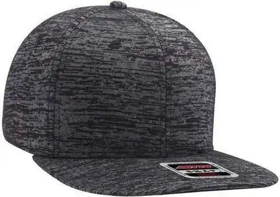 Otto 148-1218 Snap 6 Panel Mid Profile Snapback Cap - Heather Black - one Size Fits Most