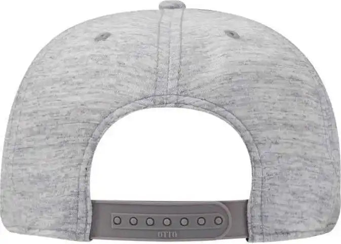 Otto 148-1218 Snap 6 Panel Mid Profile Snapback Cap - Heather Gray - one Size Fits Most