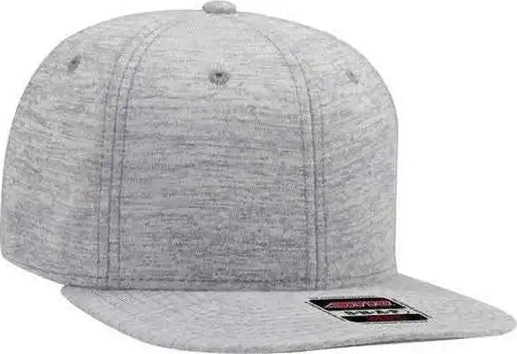 Otto 148-1218 Snap 6 Panel Mid Profile Snapback Cap - Heather Gray - one Size Fits Most