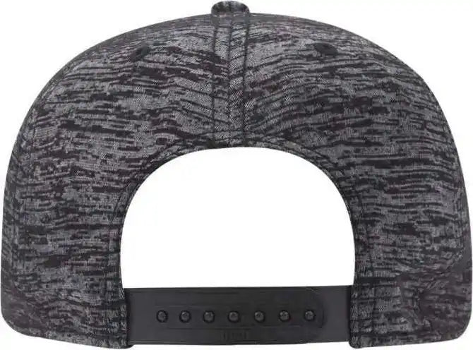 Otto 148-1218a Snap 6 Panel Mid Profile Snapback Cap - Heather Black - one Size Fits Most
