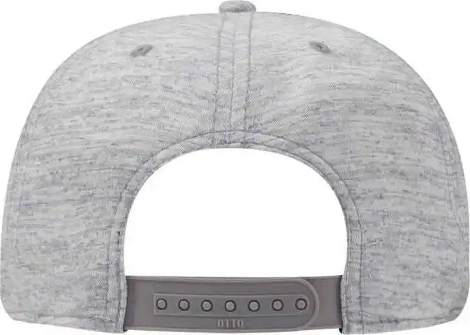Otto 148-1218a Snap 6 Panel Mid Profile Snapback Cap - Heather Gray - one Size Fits Most