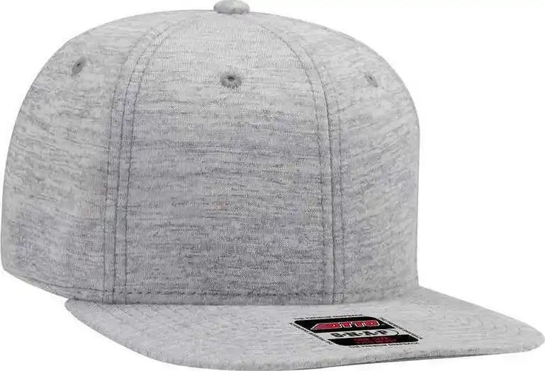 Otto 148-1218a Snap 6 Panel Mid Profile Snapback Cap - Heather Gray - one Size Fits Most