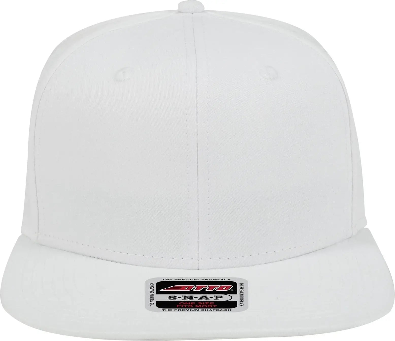 Otto 148-1224 ?Otto Snap’ 6 Panel Mid Profile Snapback Cap - White - 1/2’’ - 7 5/8’’