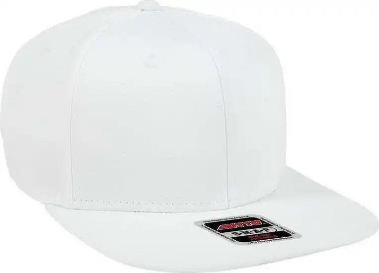 Otto 148 1224 Snap 6 Panel Mid Profile Snapback Hat White / one Size Fits Most