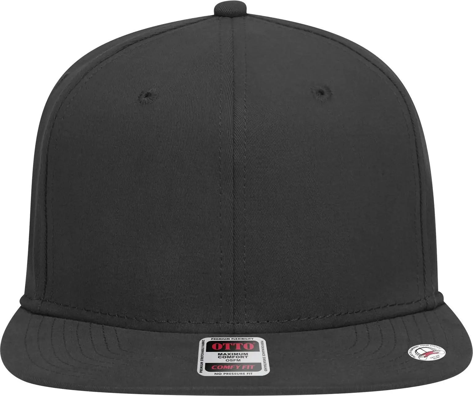 Otto 148-1228 ?Otto Comfy Fit’ 6 Panel Pro Style Snapback Cap - Black - 1/2’’ - 7 5/8’’