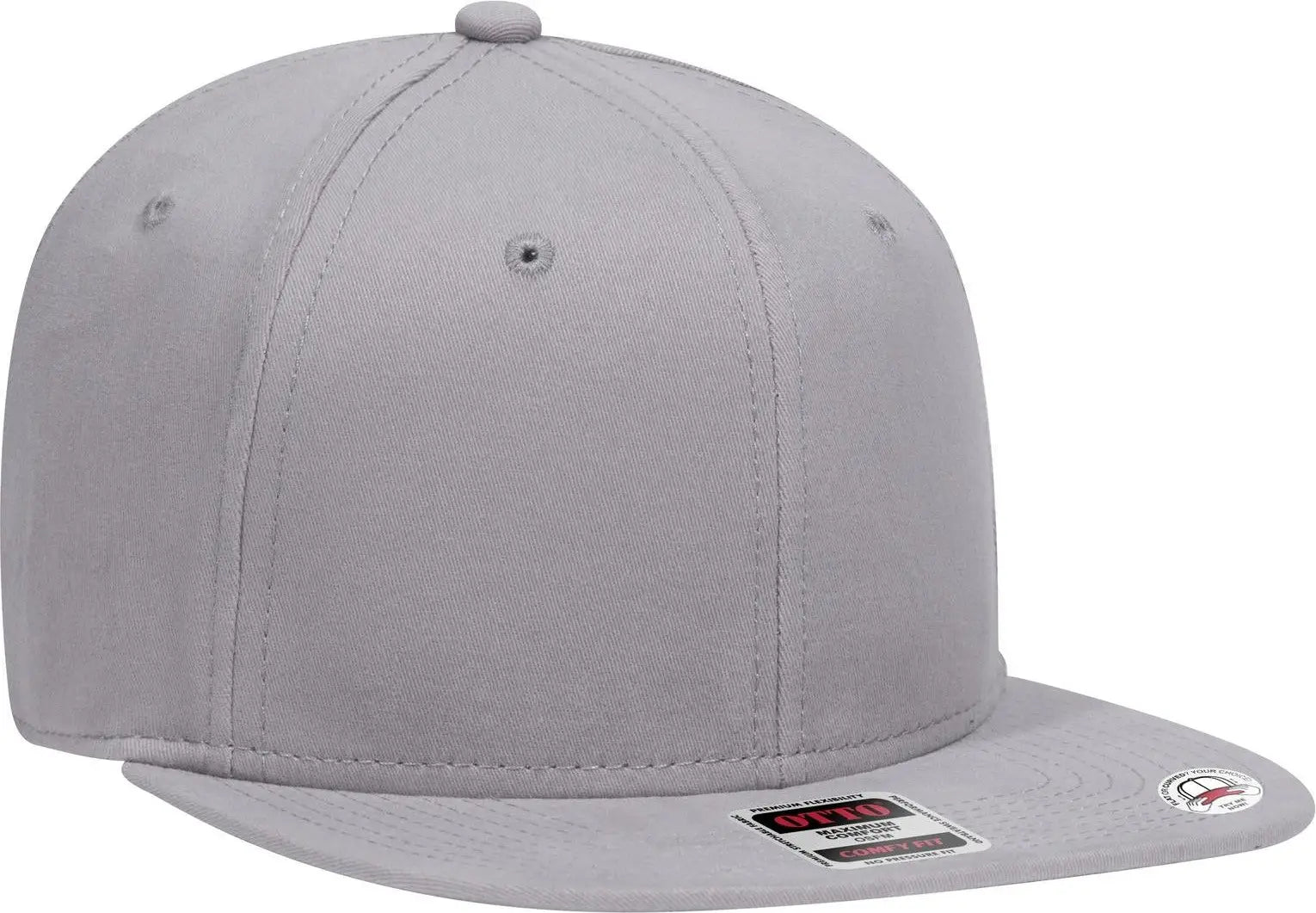 Otto 148-1228 ?Otto Comfy Fit’ 6 Panel Pro Style Snapback Cap - Gray - 1/2’’ - 7 5/8’’