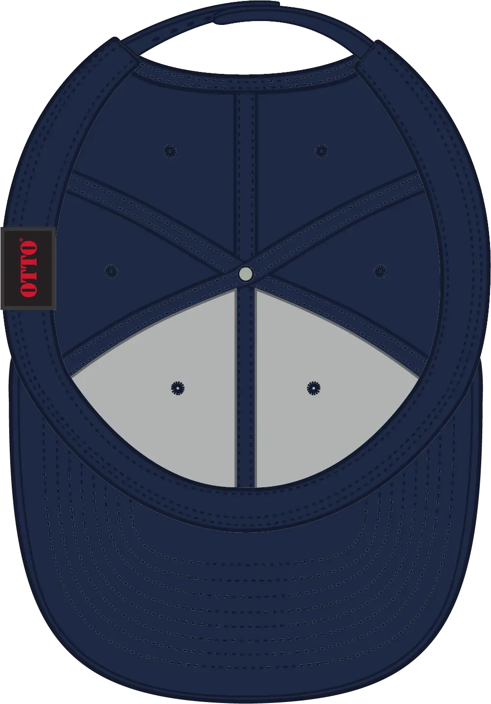 Otto 148-1228 ?Otto Comfy Fit’ 6 Panel Pro Style Snapback Cap - Navy - 1/2’’ - 7 5/8’’