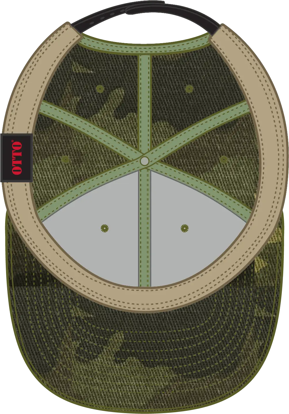 Otto 148-1267 ?Otto Snap’ 6 Panel Pro Style Snapback Cap - Camo 008 - 1/2’’ - 7 5/8’’