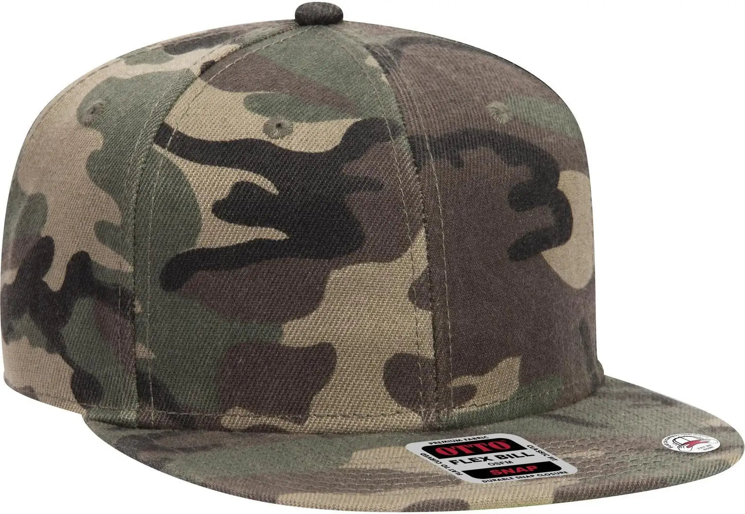 Otto 148-1267 ?Otto Snap’ 6 Panel Pro Style Snapback Cap - Camo 008 - 1/2’’ - 7 5/8’’