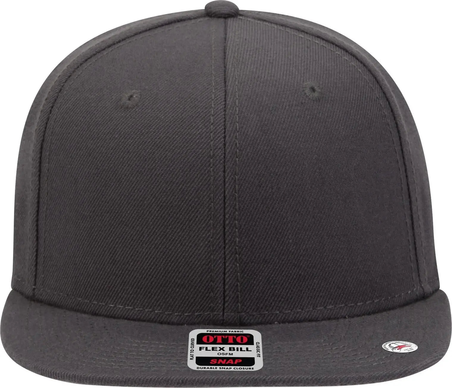 Otto 148-1267 ?Otto Snap’ 6 Panel Pro Style Snapback Cap - Char. Gray - 1/2’’ - 7 5/8’’
