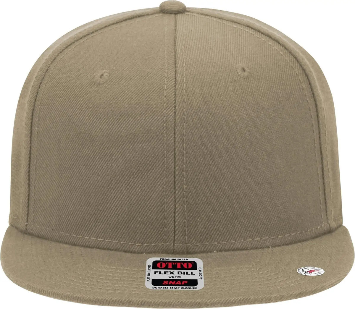 Otto 148-1267 ?Otto Snap’ 6 Panel Pro Style Snapback Cap - Khaki - 1/2’’ - 7 5/8’’