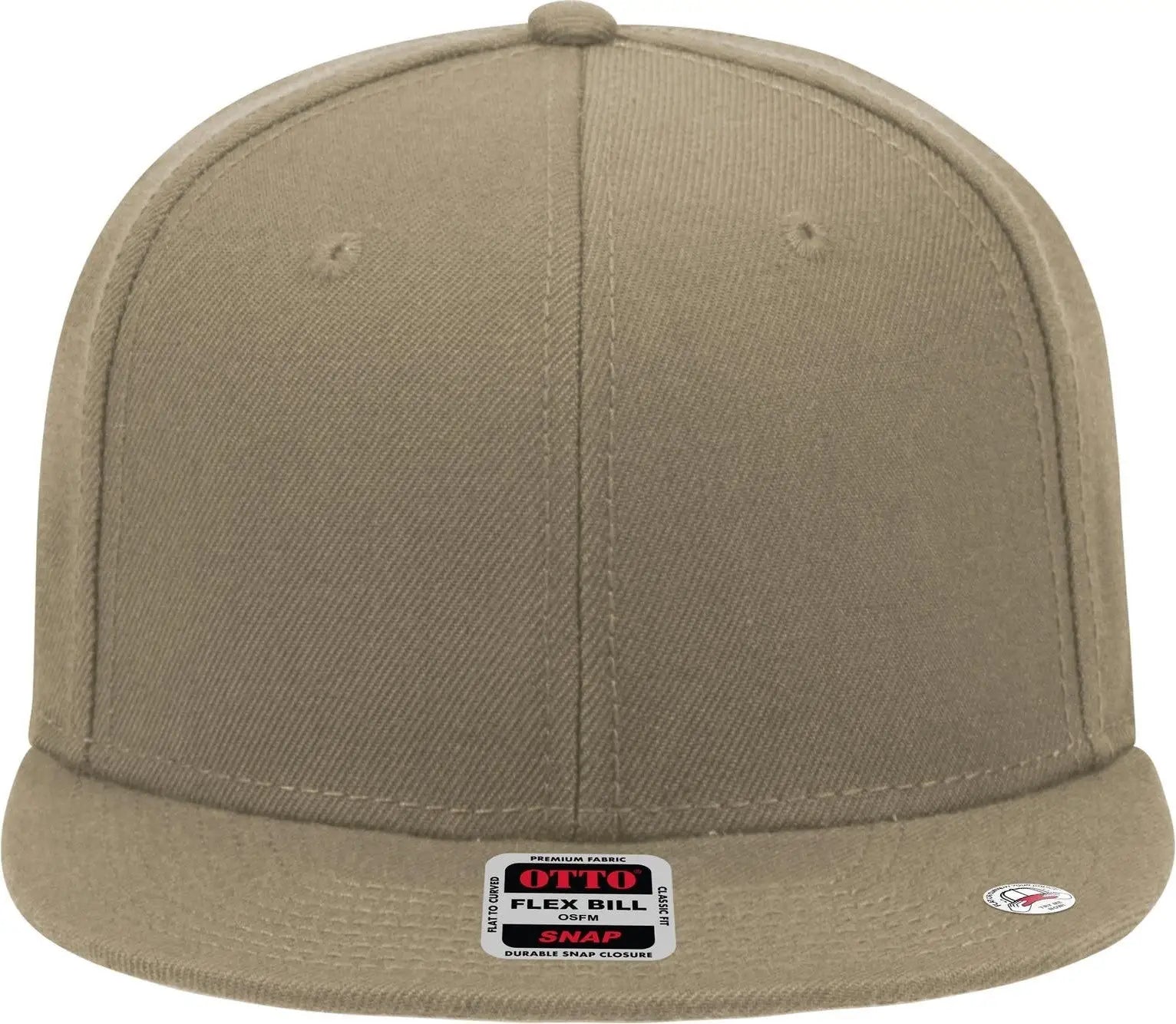 Otto 148-1267 ?Otto Snap’ 6 Panel Pro Style Snapback Cap - Khaki - 1/2’’ - 7 5/8’’