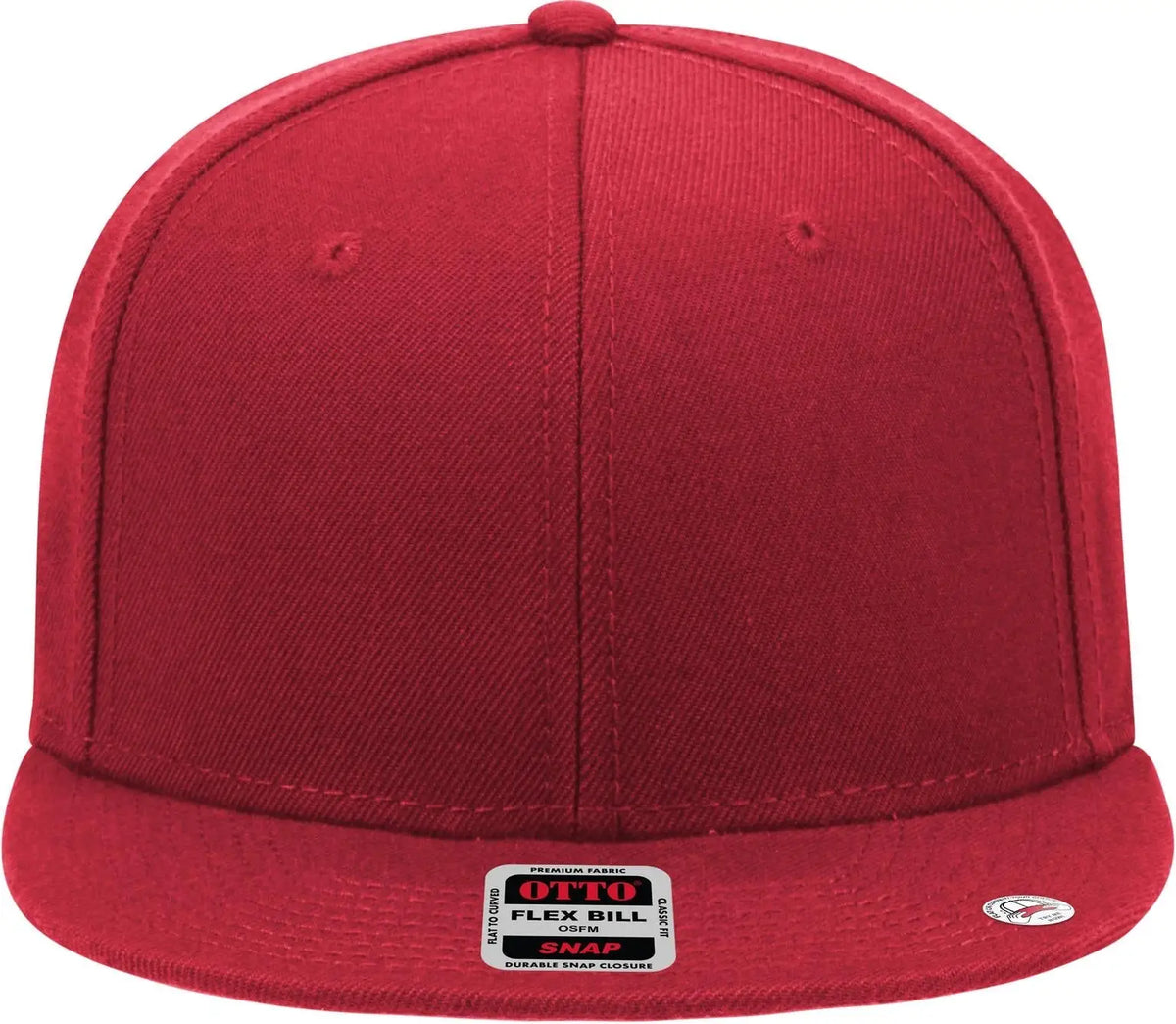 Otto 148-1267 ?Otto Snap’ 6 Panel Pro Style Snapback Cap - Red - 1/2’’ - 7 5/8’’