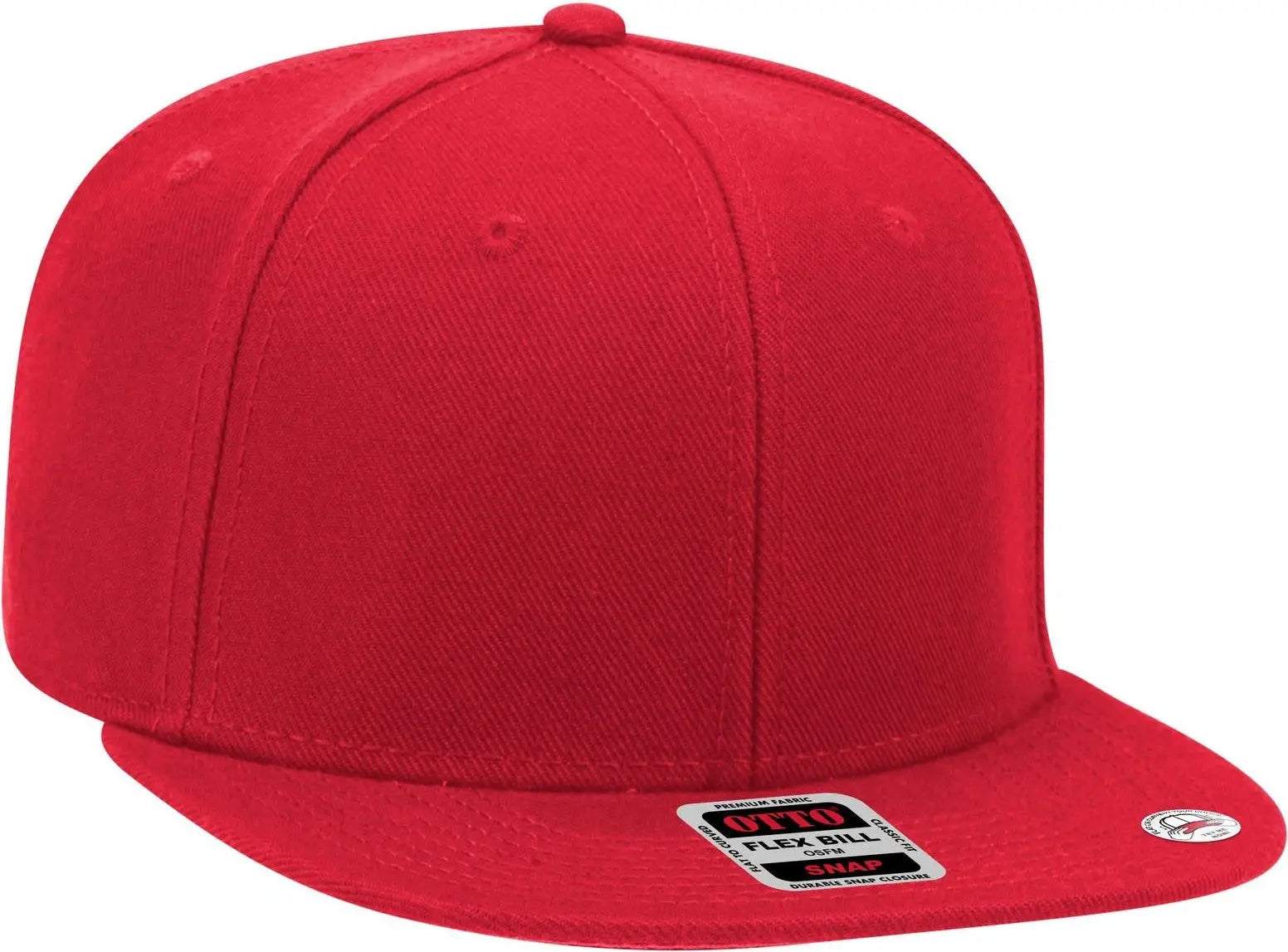 Otto 148-1267 ?Otto Snap’ 6 Panel Pro Style Snapback Cap - Red - 1/2’’ - 7 5/8’’