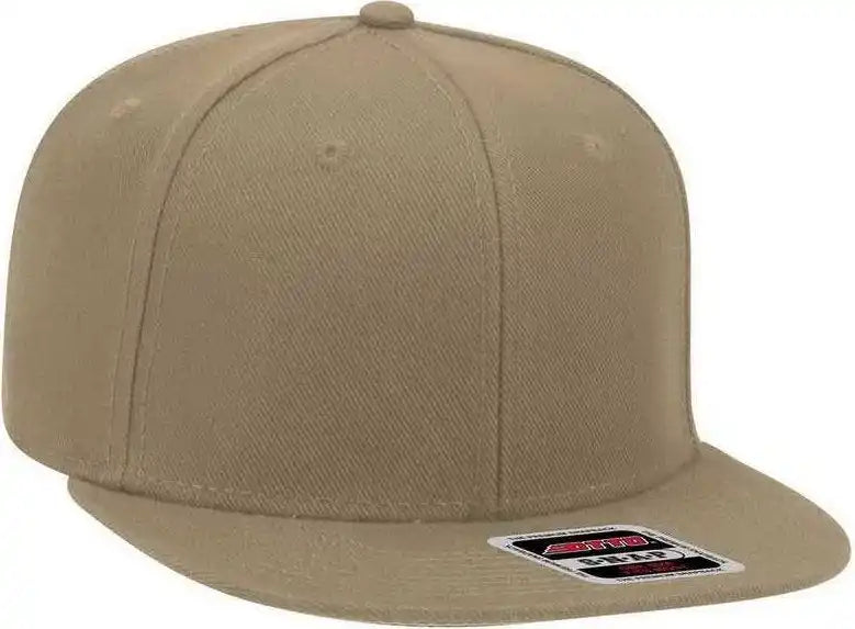 Otto 148-1267 Snap 6 Panel Mid Profile Snapback Hat - Khaki - one Size Fits Most