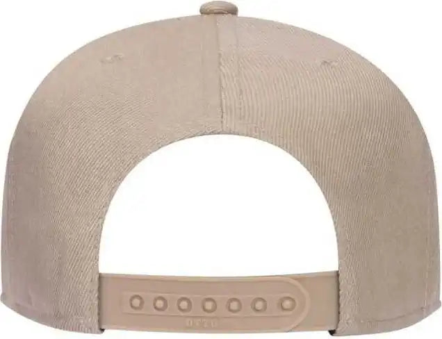 Otto 148-1267 Snap 6 Panel Mid Profile Snapback Hat - Khaki - one Size Fits Most