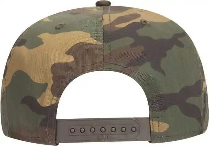 Otto 148-1274 Snap Camouflage 6 Panel Mid Profile Snapback Cap - Dark Green Brown - Forest / one Size Fits Most