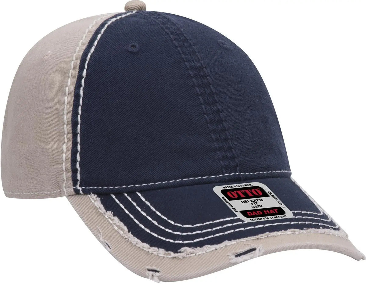 Otto 149-1091 6 Panel Low Profile Dad Cap - Nvy/nvy/kha - 1/2’’ - 7 5/8’’