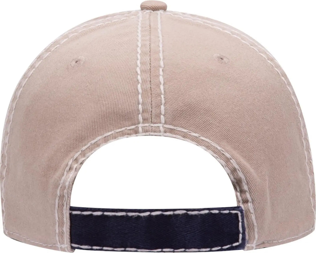 Otto 149-1091 6 Panel Low Profile Dad Cap - Nvy/nvy/kha - 1/2’’ - 7 5/8’’