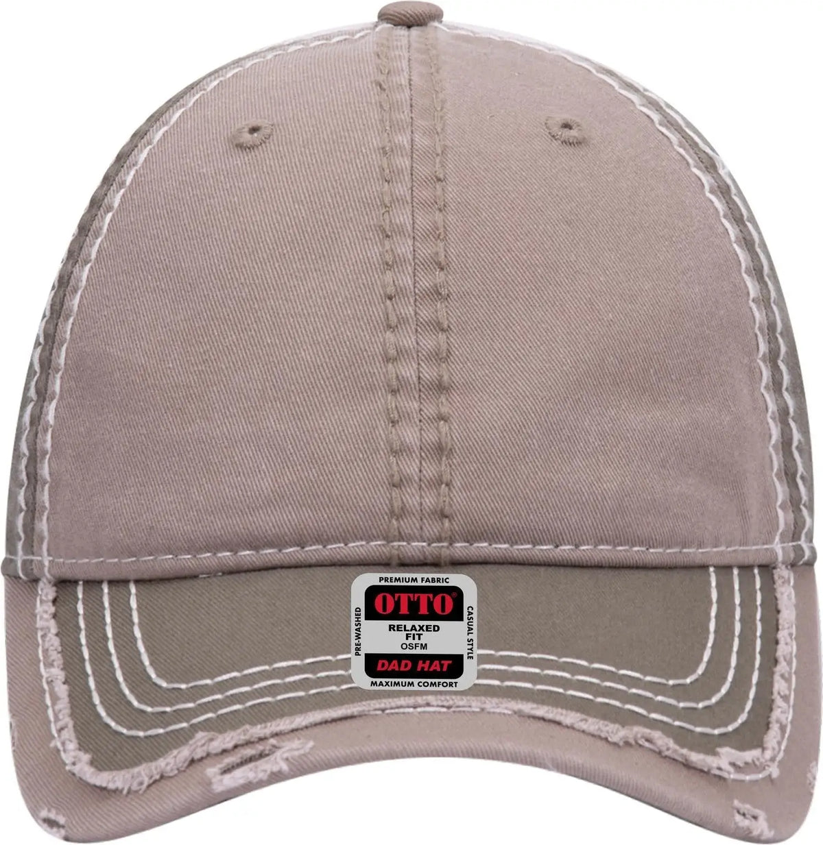 Otto 149-1091 6 Panel Low Profile Dad Cap - Ol.grn/dk.kha/ol.grn - 1/2’’ - 7 5/8’’