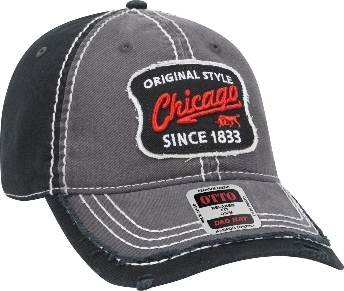 Otto 149-1091 6 Panel Low Profile Dad Cap - Pnk/pnk/ch.gry - 1/2’’ - 7 5/8’’