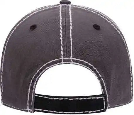 Otto 149-1091 6 Panel Low Profile Dad Hat - Charcoal Pnk - Khaki Dark Gray / one Size Fits Most