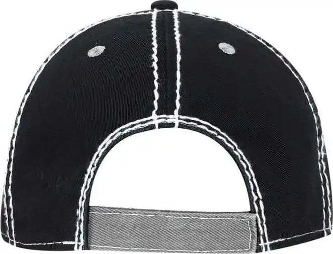 Otto 149-1091 6 Panel Low Profile Dad Hat - Gray Black - one Size Fits Most