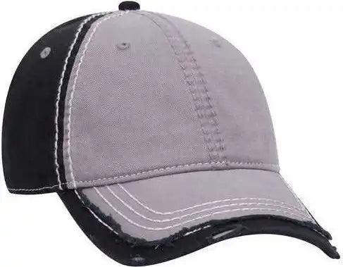 Otto 149-1091 6 Panel Low Profile Dad Hat - Gray Black - one Size Fits Most