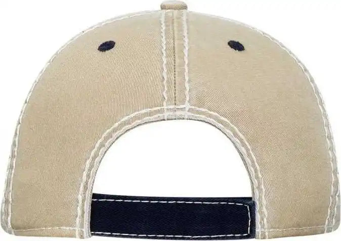 Otto 149-1091 6 Panel Low Profile Dad Hat - Navy Khaki - one Size Fits Most
