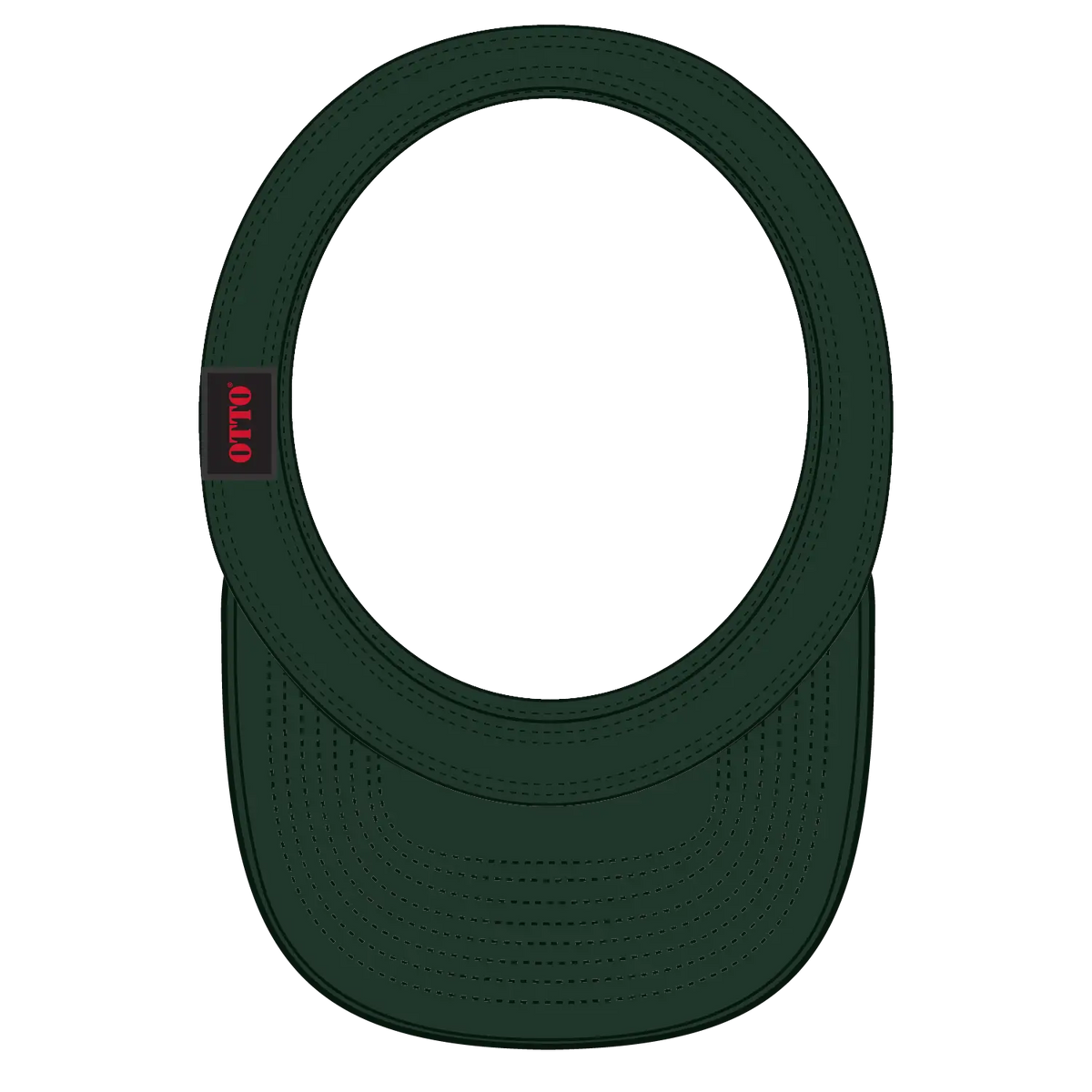 Otto 15-279 ?Otto Flex’ Fitted Sun Visor - Dk. Green - 7 3/8’’ - 5/8’’