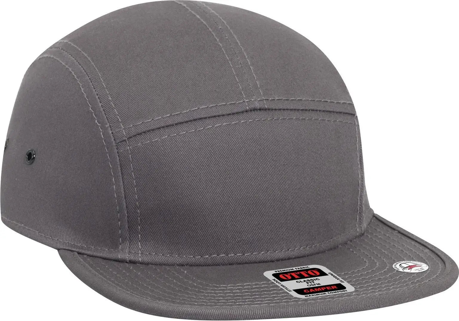 Otto 151-1098 5 Panel Camper Cap - Char. Gray - 6 1/2’’ - 7 5/8’’