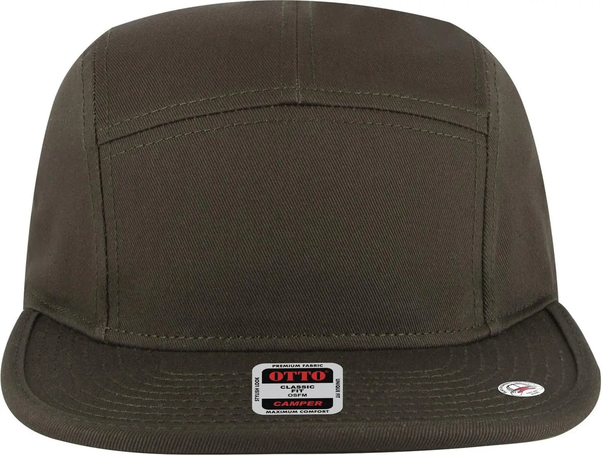 Otto 151-1098 5 Panel Camper Cap - Dk. Ol. Green - 6 1/2’’ - 7 5/8’’