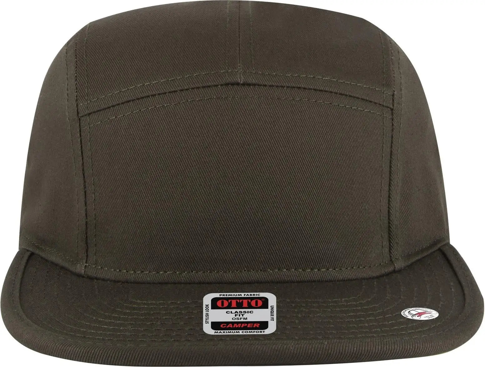 Otto 151-1098 5 Panel Camper Cap - Dk. Ol. Green - 6 1/2’’ - 7 5/8’’