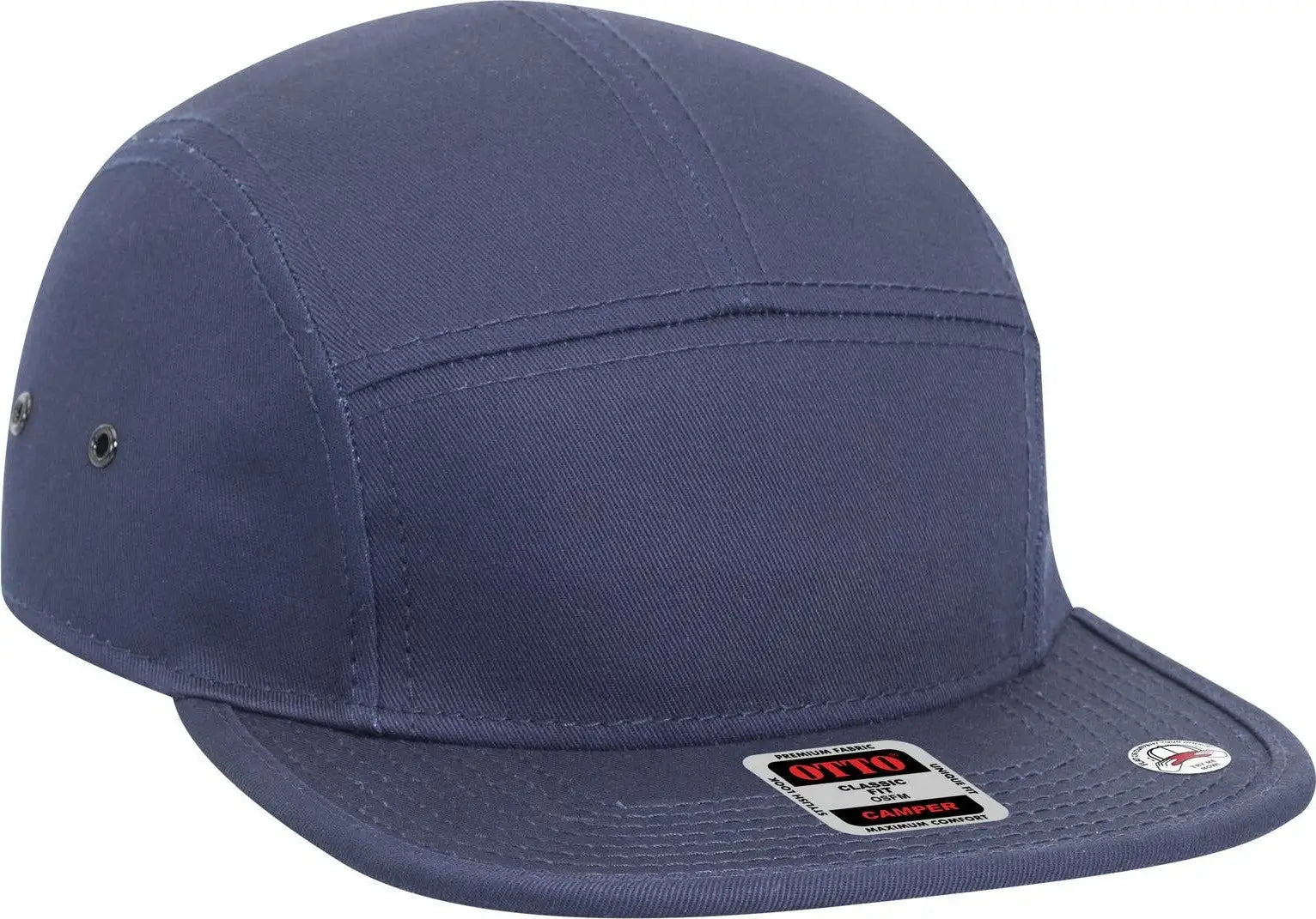 Otto 151-1098 5 Panel Camper Cap - Navy - 6 1/2’’ - 7 5/8’’