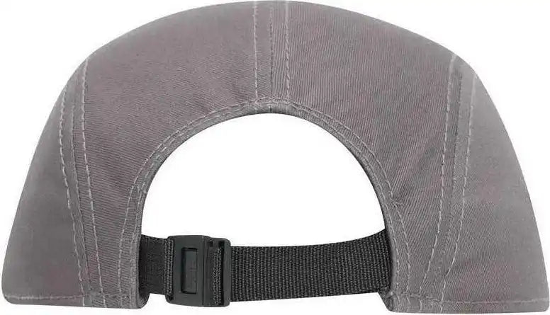 Otto 151-1098 Superior Cotton Twill Square Flat Visor W/ Binding Trim 5 Panel Camper Hat - Charcoal Gray - Dark