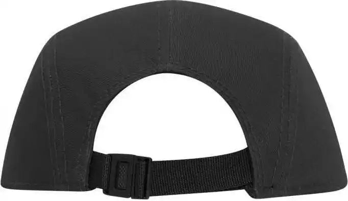 Otto 151 1098 Superior Cotton Twill Square Flat Visor W/ Binding Trim 5 Panel Camper Hat Black / one Size Fits Most
