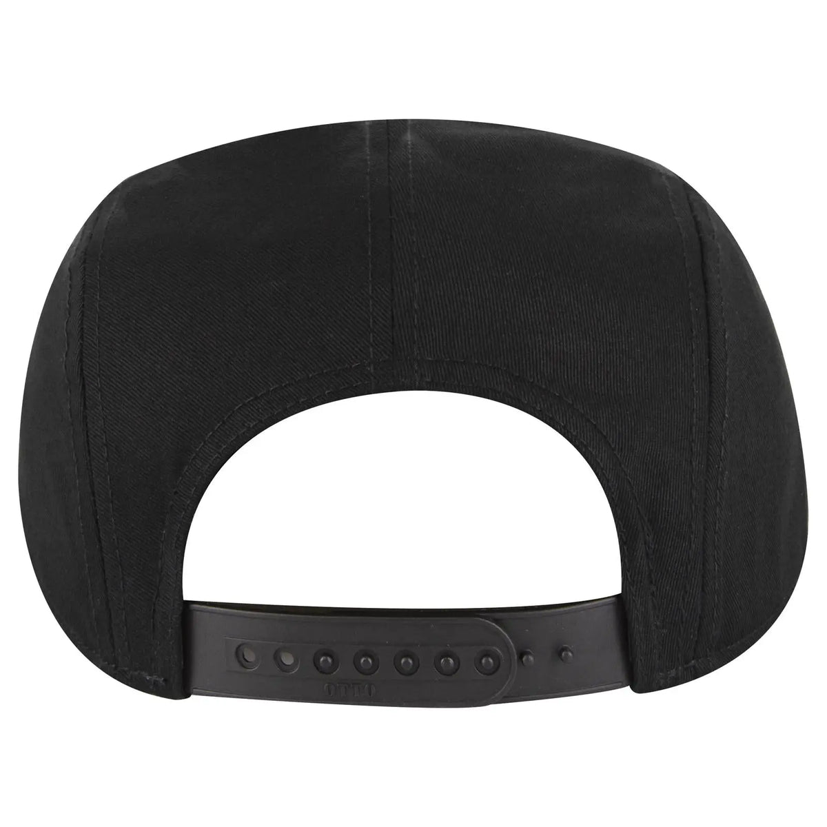 Otto 151-1330 5 Panel Camper Cap - Black - 7 3/8’’ - 5/8’’