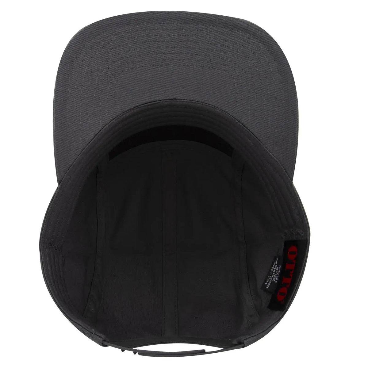 Otto 151-1330 5 Panel Camper Cap - Char. Gray - 7 3/8’’ - 5/8’’