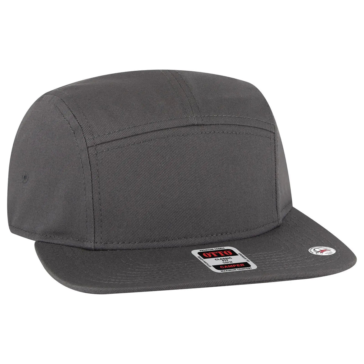 Otto 151-1330 5 Panel Camper Cap - Char. Gray - 7 3/8’’ - 5/8’’