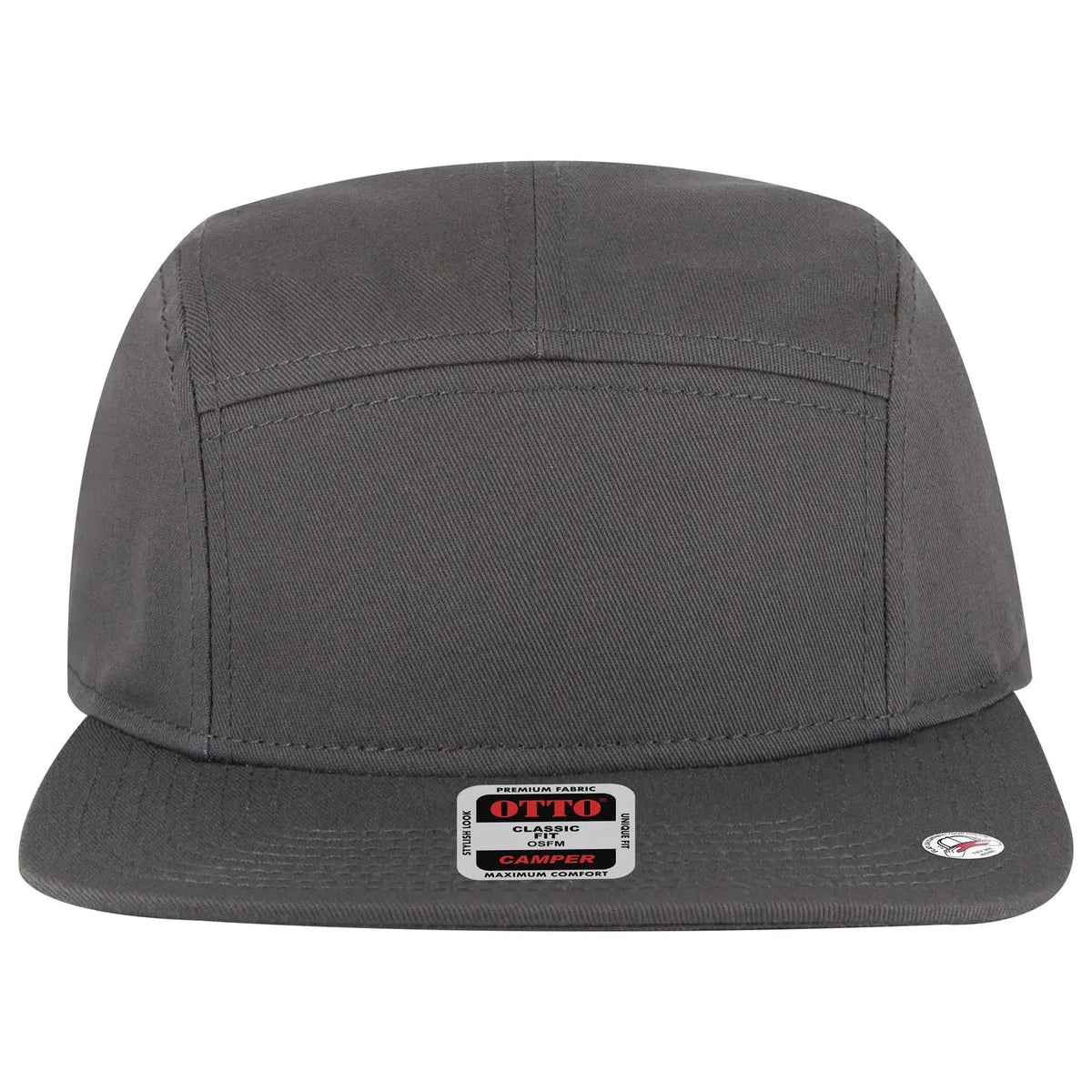 Otto 151-1330 5 Panel Camper Cap - Char. Gray - 7 3/8’’ - 5/8’’
