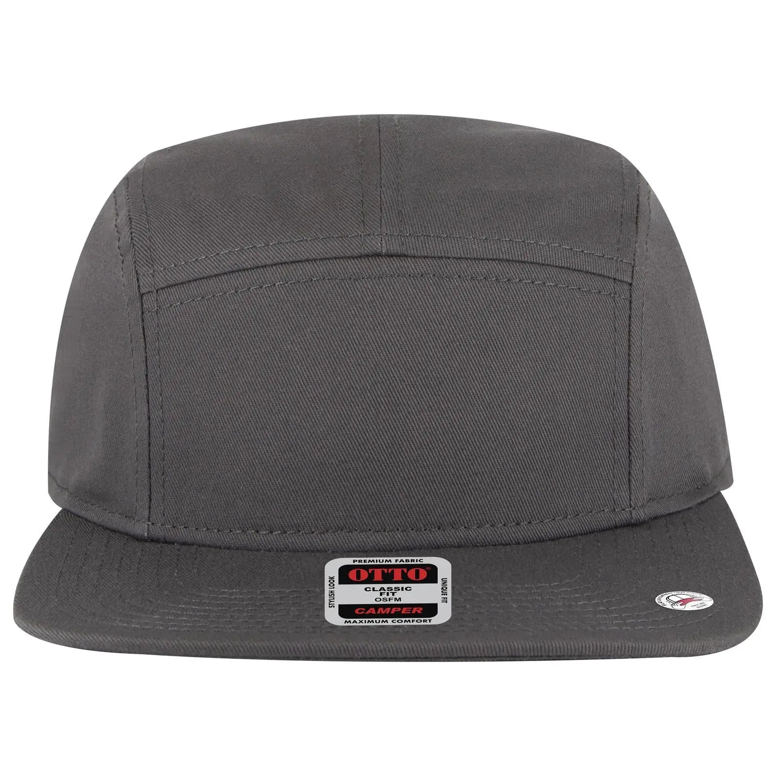 Otto 151-1330 5 Panel Camper Cap - Char. Gray - 7 3/8’’ - 5/8’’