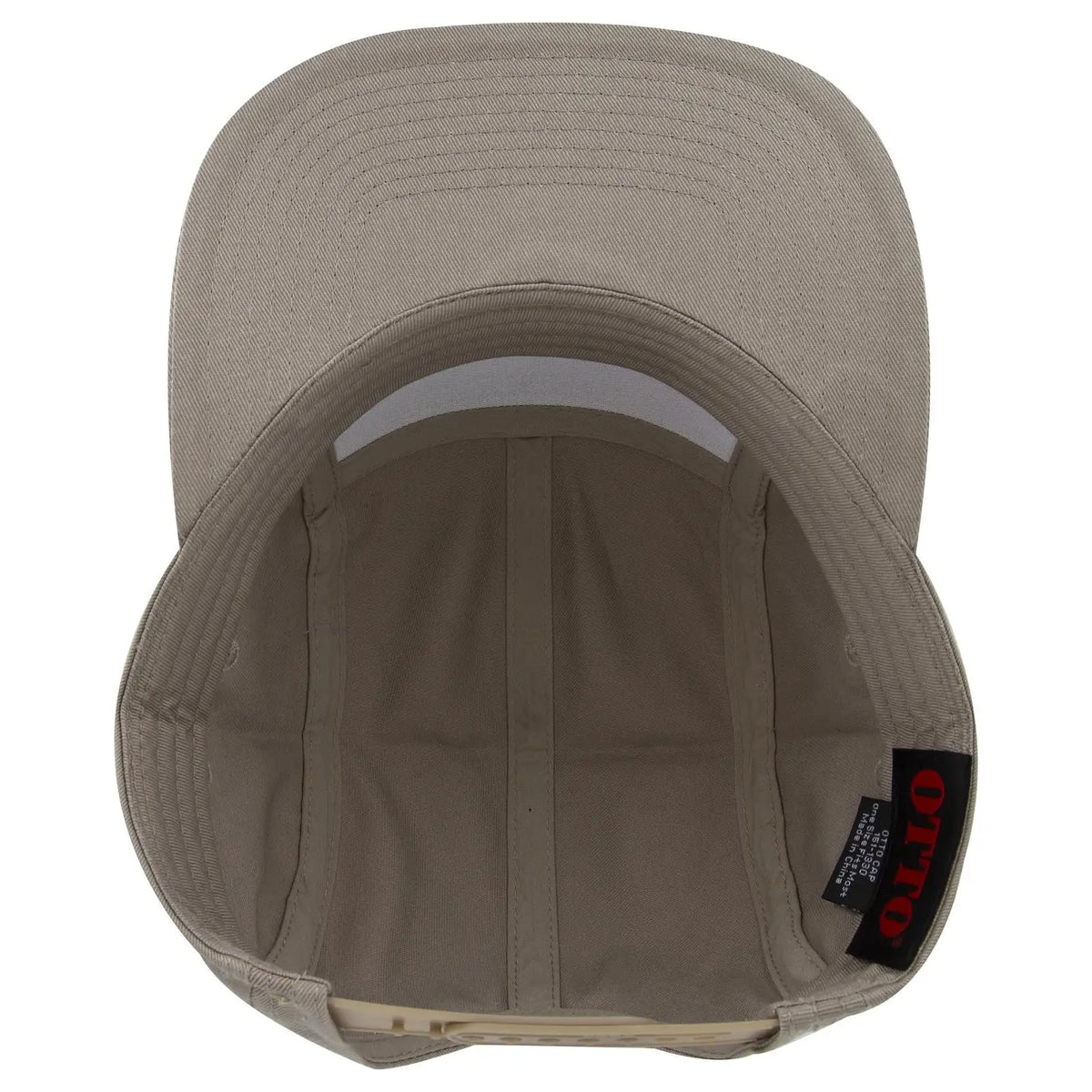 Otto 151-1330 5 Panel Camper Cap - Dk. Khaki - 7 3/8’’ - 5/8’’