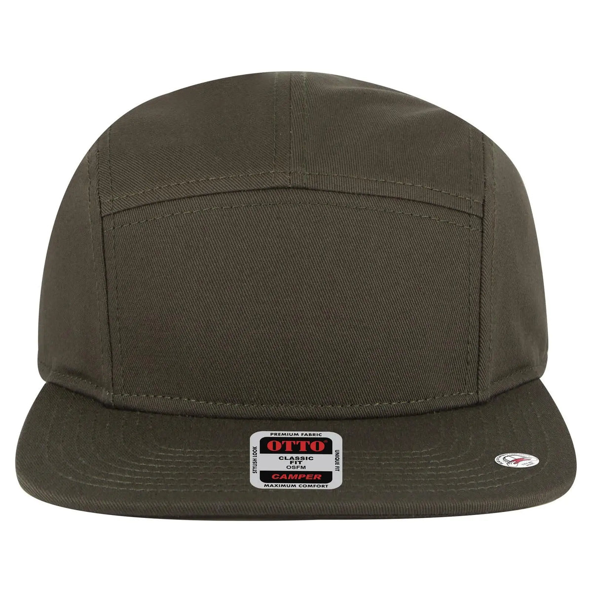 Otto 151-1330 5 Panel Camper Cap - Dk. Ol. Green - 7 3/8’’ - 5/8’’