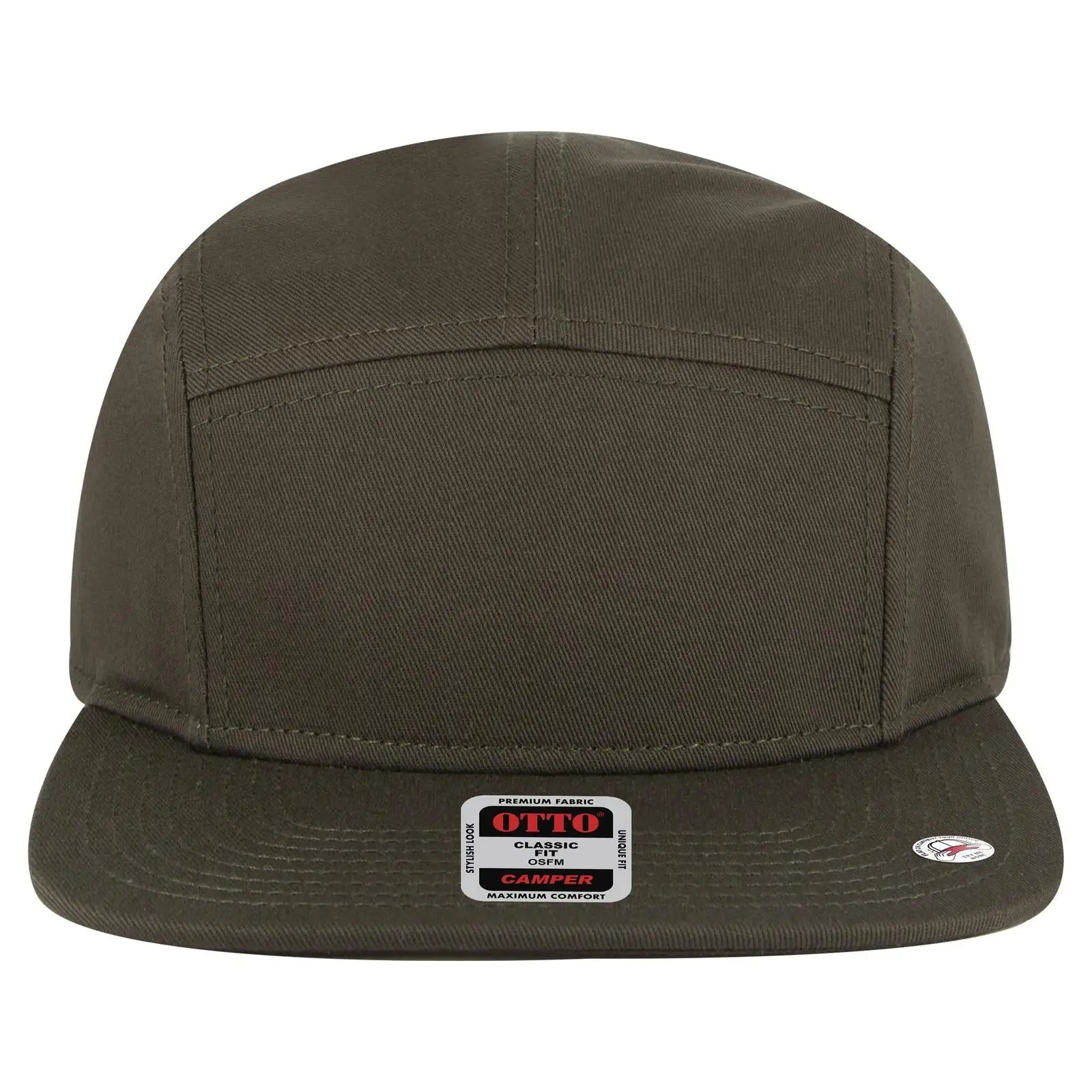 Otto 151-1330 5 Panel Camper Cap - Dk. Ol. Green - 7 3/8’’ - 5/8’’
