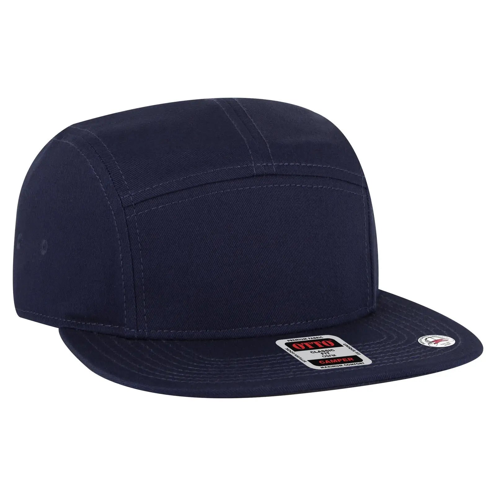 Otto 151-1330 5 Panel Camper Cap - Navy - 7 3/8’’ - 5/8’’