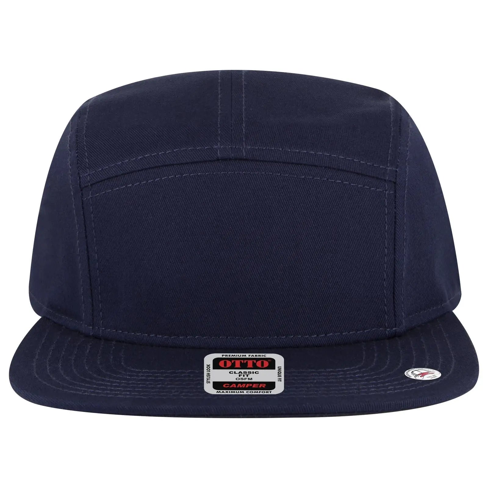 Otto 151-1330 5 Panel Camper Cap - Navy - 7 3/8’’ - 5/8’’